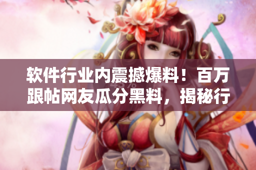 软件行业内震撼爆料！百万跟帖网友瓜分黑料，揭秘行业内幕万里长征