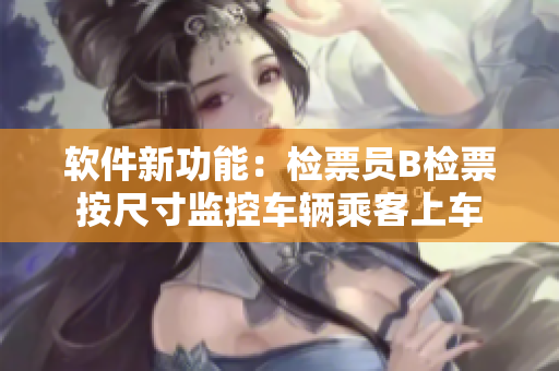 软件新功能：检票员B检票按尺寸监控车辆乘客上车