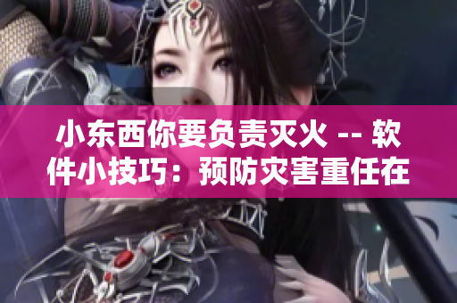 小东西你要负责灭火 -- 软件小技巧：预防灾害重任在肩