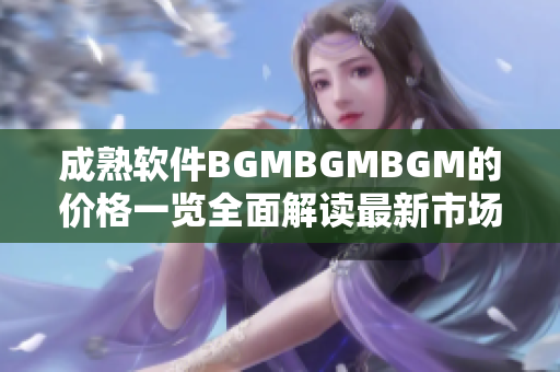 成熟软件BGMBGMBGM的价格一览全面解读最新市场行情