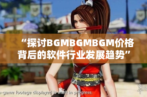 “探讨BGMBGMBGM价格背后的软件行业发展趋势”