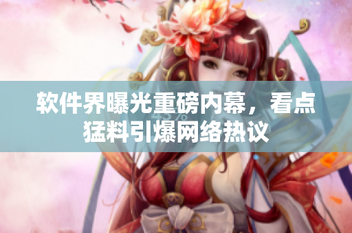 软件界曝光重磅内幕，看点猛料引爆网络热议