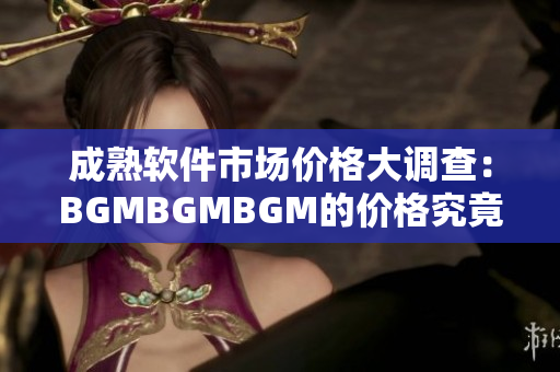 成熟软件市场价格大调查：BGMBGMBGM的价格究竟如何？