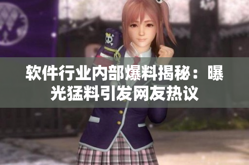软件行业内部爆料揭秘：曝光猛料引发网友热议