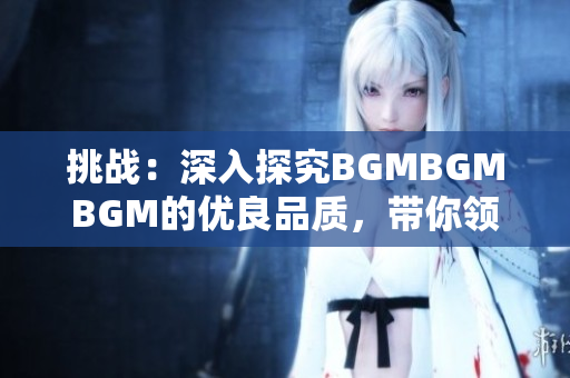 挑战：深入探究BGMBGMBGM的优良品质，带你领略软件界新巅峰！