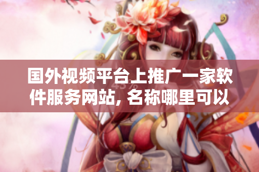 国外视频平台上推广一家软件服务网站, 名称哪里可以获得更好的服务
