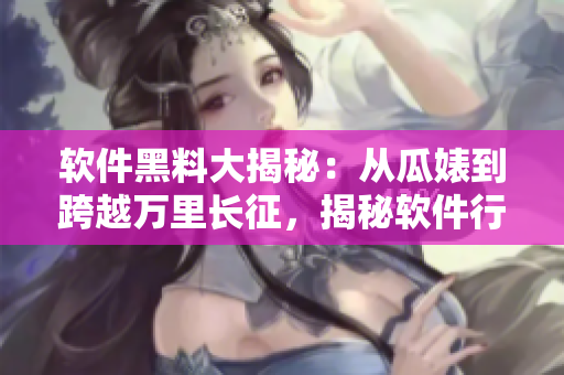 软件黑料大揭秘：从瓜婊到跨越万里长征，揭秘软件行业内幕