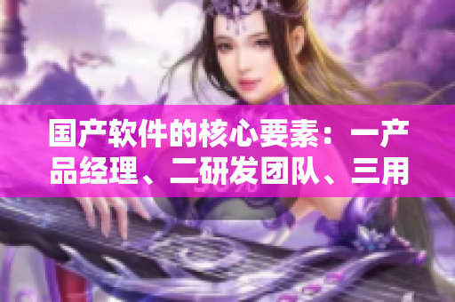 国产软件的核心要素：一产品经理、二研发团队、三用户体验优化