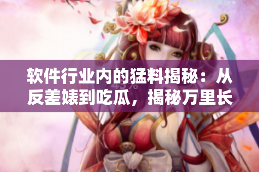 软件行业内的猛料揭秘：从反差婊到吃瓜，揭秘万里长征的黑料大揭秘