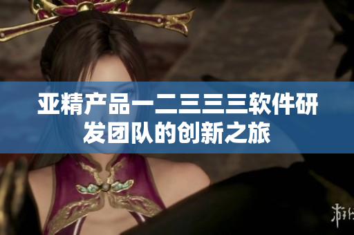 亚精产品一二三三三软件研发团队的创新之旅