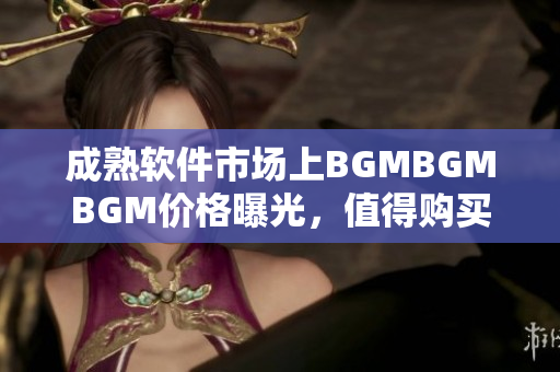 成熟软件市场上BGMBGMBGM价格曝光，值得购买吗？
