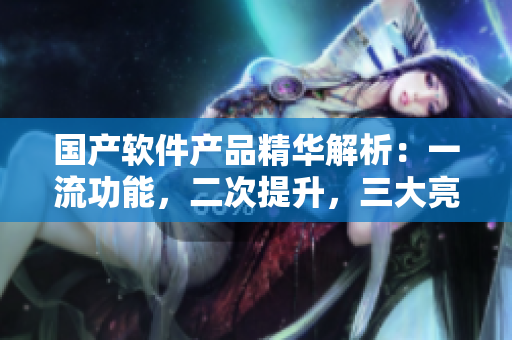 国产软件产品精华解析：一流功能，二次提升，三大亮点