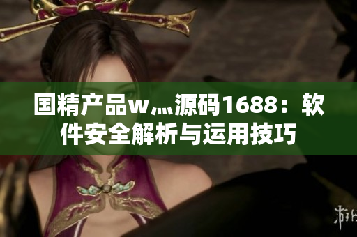 国精产品w灬源码1688：软件安全解析与运用技巧
