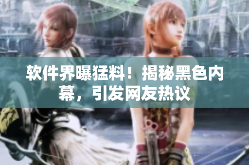 软件界曝猛料！揭秘黑色内幕，引发网友热议