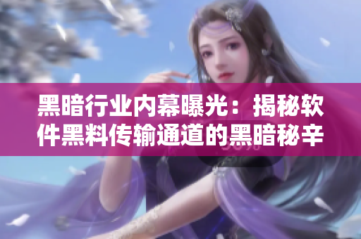 黑暗行业内幕曝光：揭秘软件黑料传输通道的黑暗秘辛