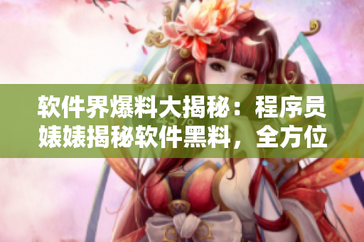 软件界爆料大揭秘：程序员婊婊揭秘软件黑料，全方位透视万里长征！