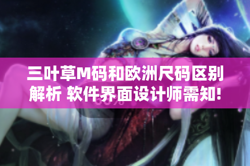 三叶草M码和欧洲尺码区别解析 软件界面设计师需知!