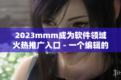2023mmm成为软件领域火热推广入口 - 一个编辑的视角