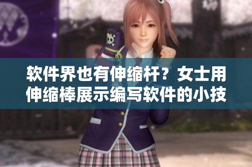 软件界也有伸缩杆？女士用伸缩棒展示编写软件的小技巧