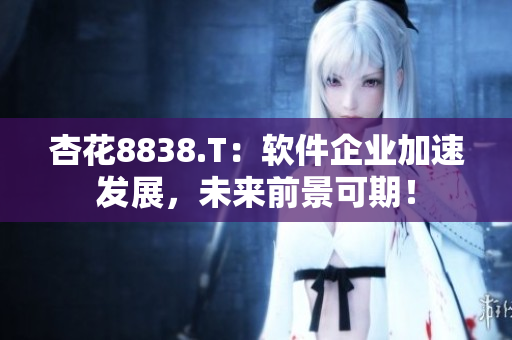 杏花8838.T:软件企业加速发展,未来前景可期! 杏花8838.T:软件企业加速发展,未来前景可期!