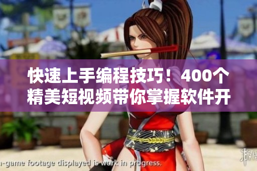 快速上手编程技巧!400个精美短视频带你掌握软件开发! 快速上手编程技巧!400个精美短视频带你掌握软件开发!