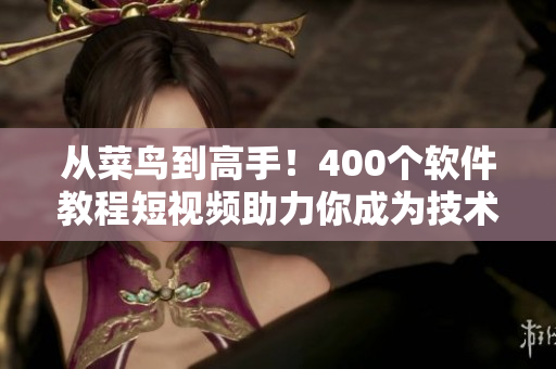 从菜鸟到高手!400个软件教程短视频助力你成为技术大牛 从菜鸟到高手!400个软件教程短视频助力你成为技术大牛