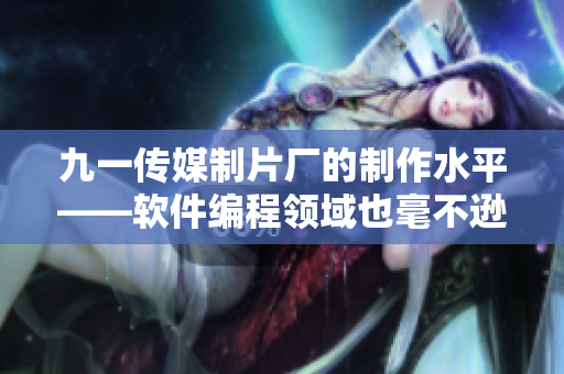 九一传媒制片厂的制作水平——软件编程领域也毫不逊色！