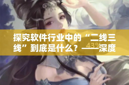 探究软件行业中的“二线三线”到底是什么？——深度剖析软件行业生态