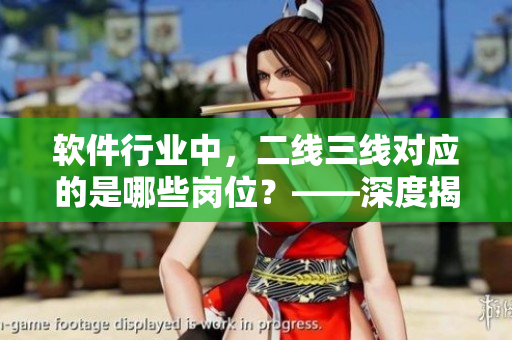 软件行业中，二线三线对应的是哪些岗位？——深度揭秘！