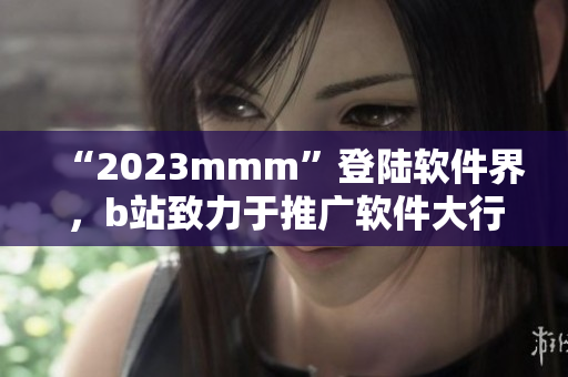 “2023mmm”登陆软件界，b站致力于推广软件大行列！