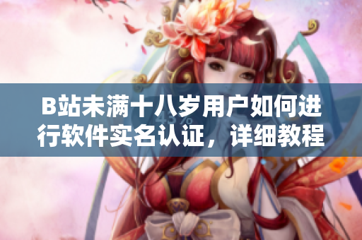 B站未满十八岁用户如何进行软件实名认证，详细教程了解一下！