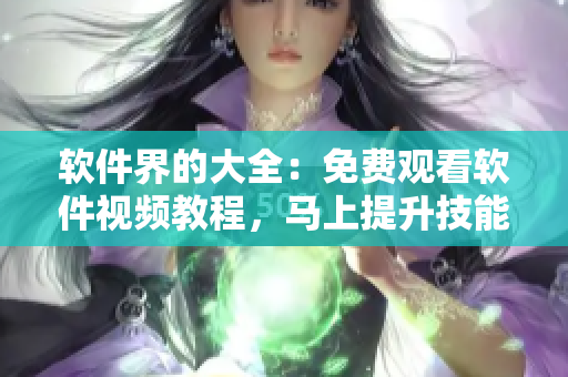 软件界的大全：免费观看软件视频教程，马上提升技能！