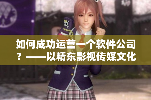 如何成功运营一个软件公司？——以精东影视传媒文化管理公司为例