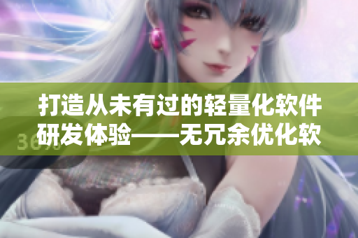打造从未有过的轻量化软件研发体验——无冗余优化软件开发方案