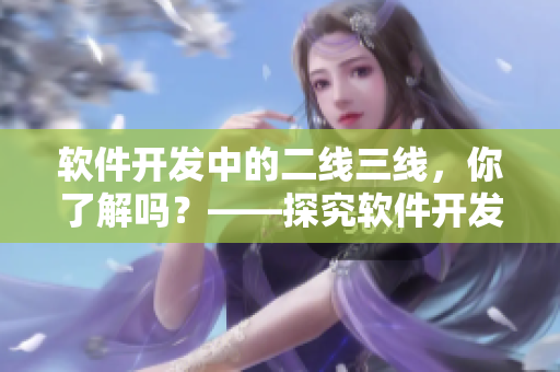 软件开发中的二线三线，你了解吗？——探究软件开发过程中的重要流程