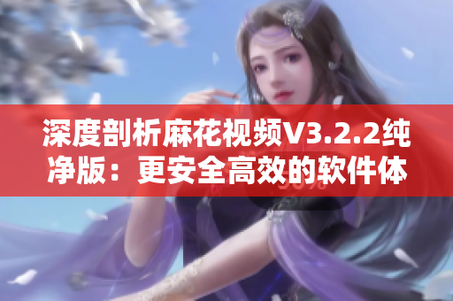 深度剖析麻花视频V3.2.2纯净版：更安全高效的软件体验