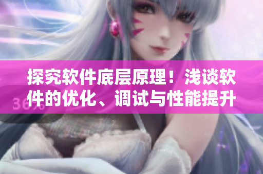 探究软件底层原理！浅谈软件的优化、调试与性能提升