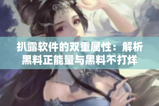 扒露软件的双重属性：解析黑料正能量与黑料不打烊