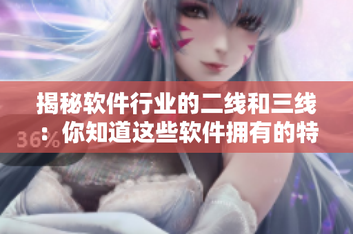 揭秘软件行业的二线和三线：你知道这些软件拥有的特点吗？