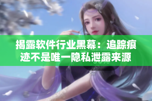 揭露软件行业黑幕:追踪痕迹不是唯一隐私泄露来源 揭露软件行业黑幕:追踪痕迹不是唯一隐私泄露来源