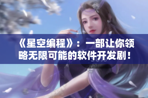 《星空编程》:一部让你领略无限可能的软件开发剧! 《星空编程》:一部让你领略无限可能的软件开发剧!