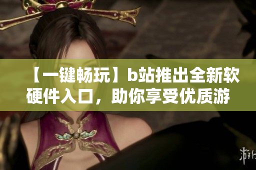 【一键畅玩】b站推出全新软硬件入口，助你享受优质游戏与软件服务！