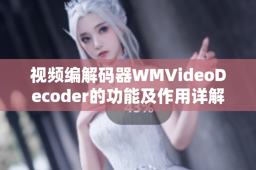 视频编解码器WMVideoDecoder的功能及作用详解