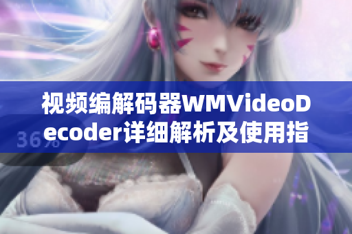 视频编解码器WMVideoDecoder详细解析及使用指南