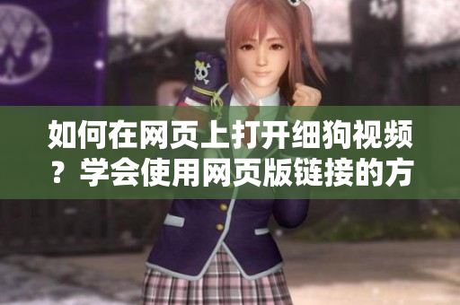 如何在网页上打开细狗视频？学会使用网页版链接的方法