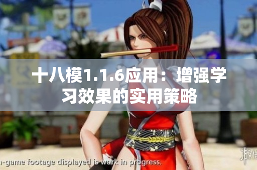 十八模1.1.6应用：增强学习效果的实用策略