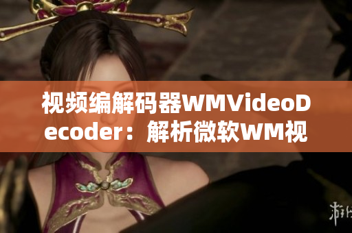 视频编解码器WMVideoDecoder：解析微软WM视频格式