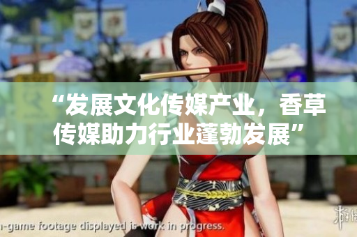 “发展文化传媒产业，香草传媒助力行业蓬勃发展”