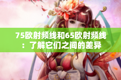 75欧射频线和65欧射频线：了解它们之间的差异