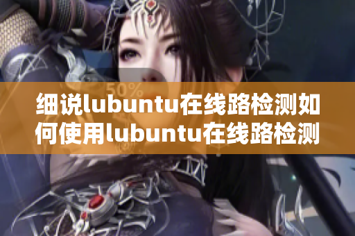 细说lubuntu在线路检测如何使用lubuntu在线路检测入口进行网络连接测试